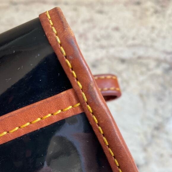 Dooney & Bourke Elba Flap Wristlet Black Patent Leather - Picture 9 of 13